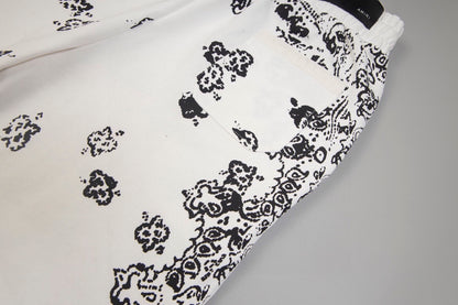 AMIRI-WHITE-BANDANA-SHORT