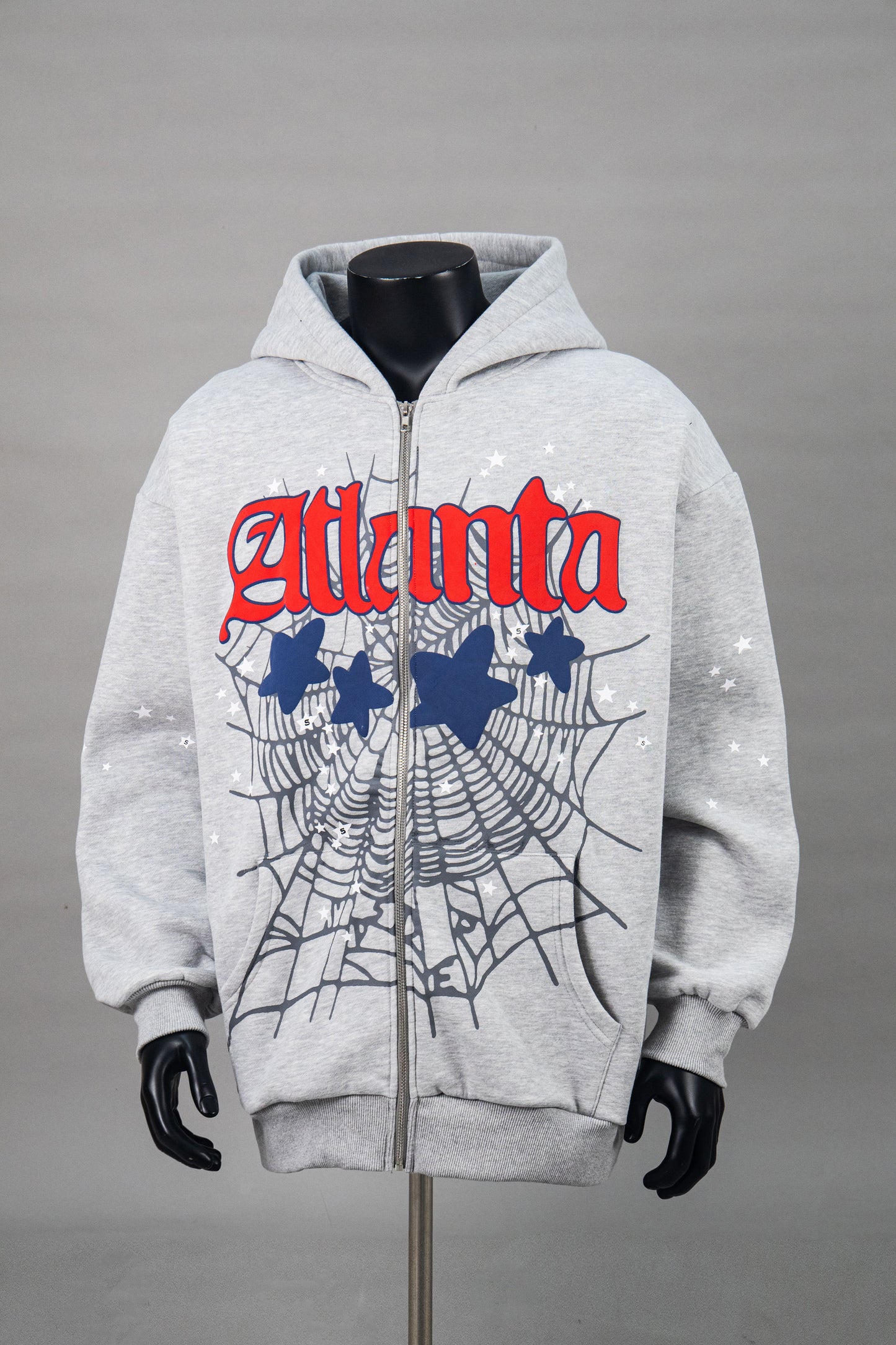 SP5DER-GREY-ATLANTA-ZIP-HOODIE