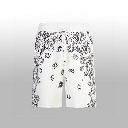 AMIRI-WHITE-BANDANA-SHORT