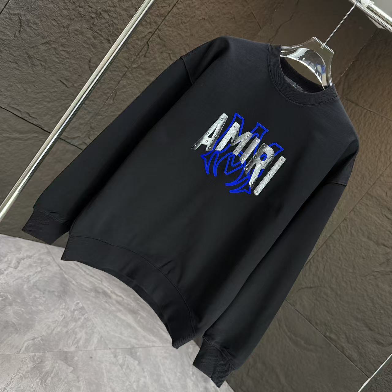 AMIRI-BLACK-BLUE-LOGO-LONG-SLEEVE