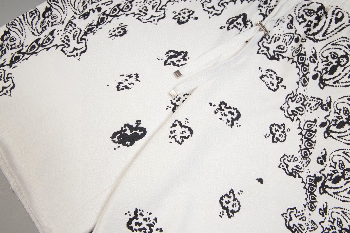 AMIRI-WHITE-BANDANA-SHORT