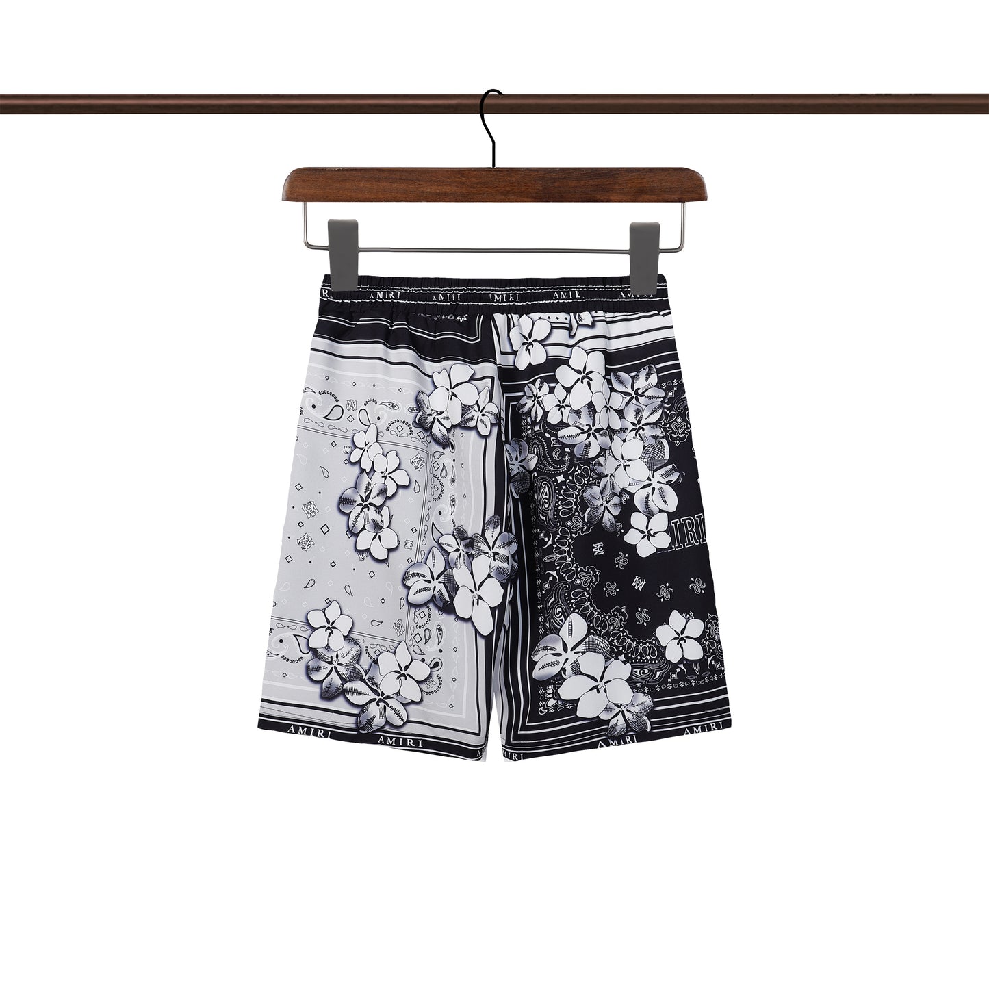 AMIRI-BLCK-N-WHTE-FLOWERS-SHORT