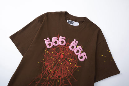 SP5DER-BROWN-555-T-SHIRT