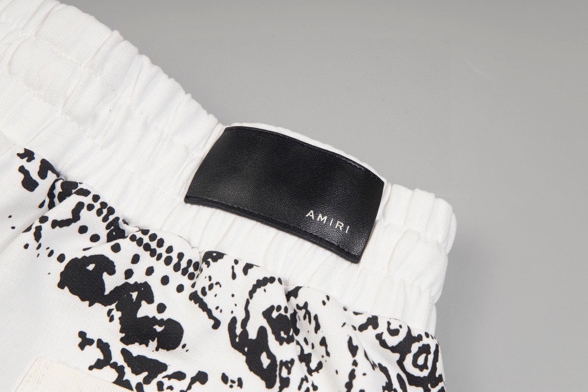 AMIRI-WHITE-BANDANA-SHORT