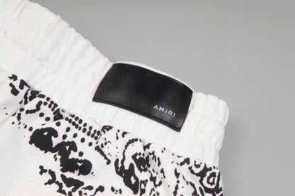 AMIRI-WHITE-BANDANA-SHORT