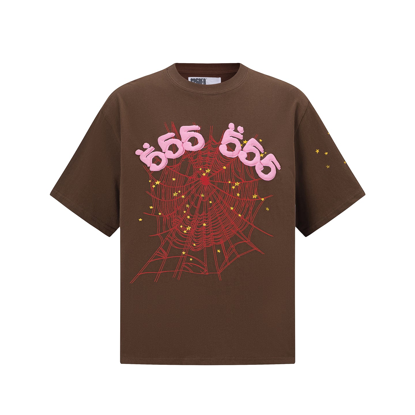 SP5DER-BROWN-555-T-SHIRT