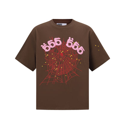 SP5DER-BROWN-555-T-SHIRT