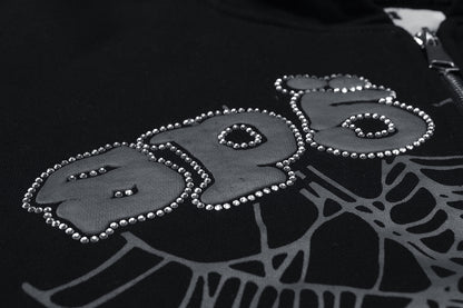 SP5DER-BLACK-ZIP-HOODIE