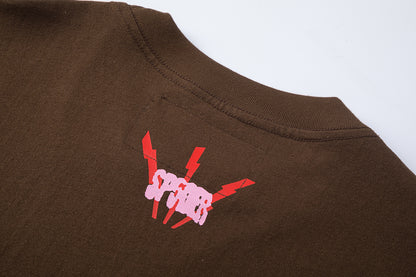 SP5DER-BROWN-555-T-SHIRT