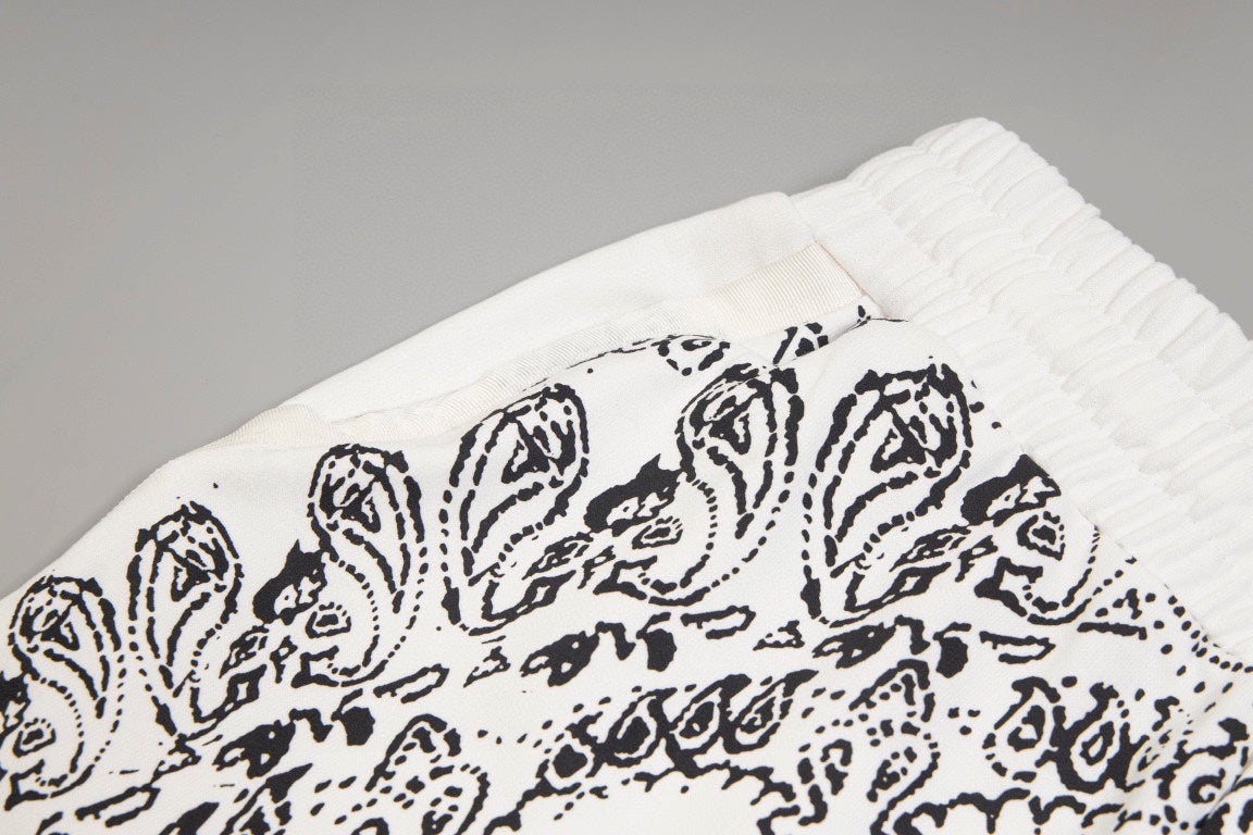 AMIRI-WHITE-BANDANA-SHORT