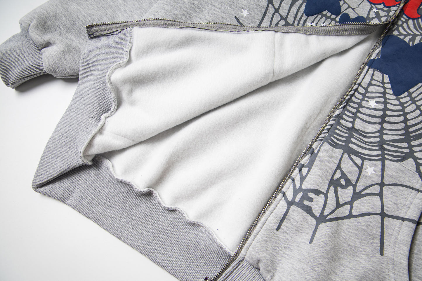SP5DER-GREY-ATLANTA-ZIP-HOODIE