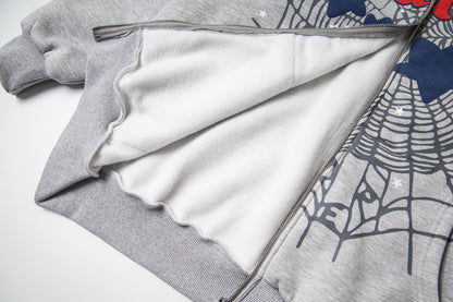 SP5DER-GREY-ATLANTA-ZIP-HOODIE