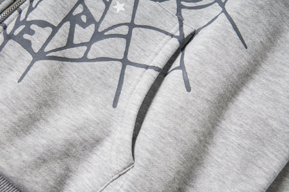 SP5DER-GREY-ATLANTA-ZIP-HOODIE