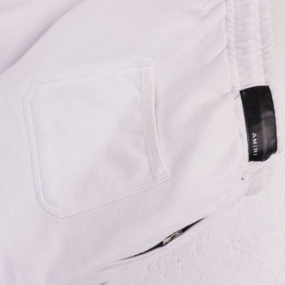 AMIRI-WHITE-COTTON-SHORT