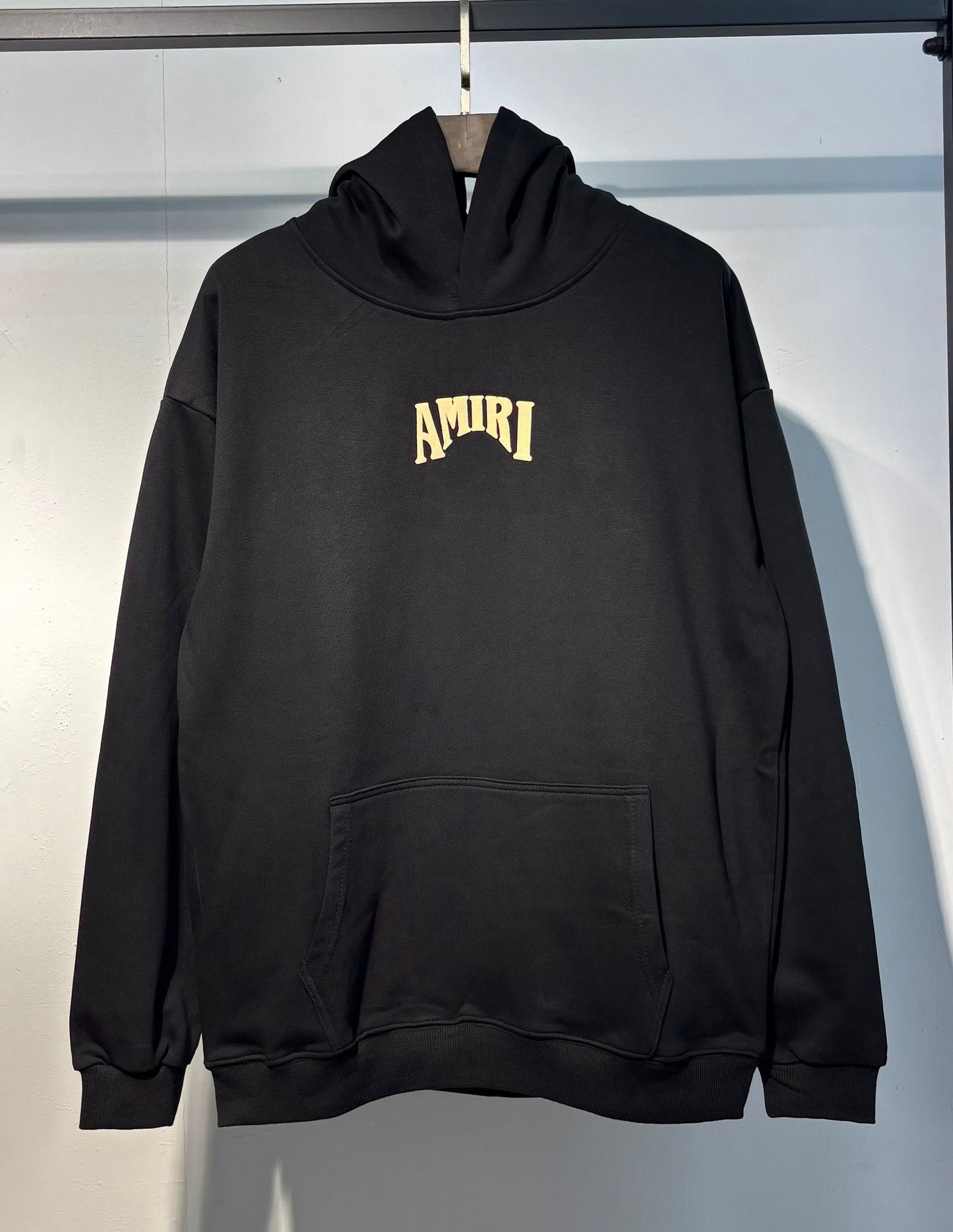 AMIRI-BLACK-YELLOW-LOGO-HOODIE