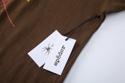 SP5DER-BROWN-555-T-SHIRT