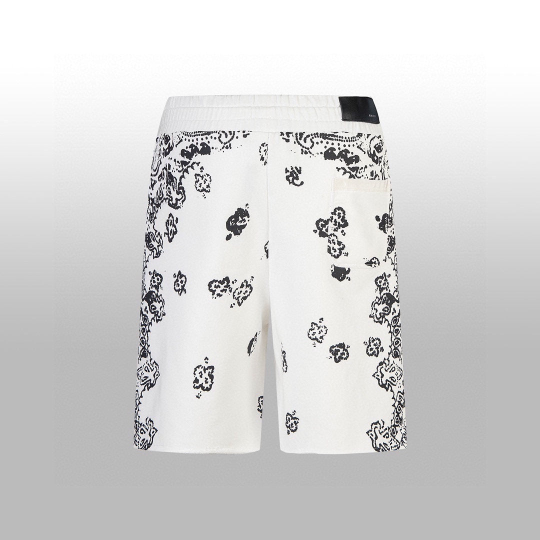 AMIRI-WHITE-BANDANA-SHORT