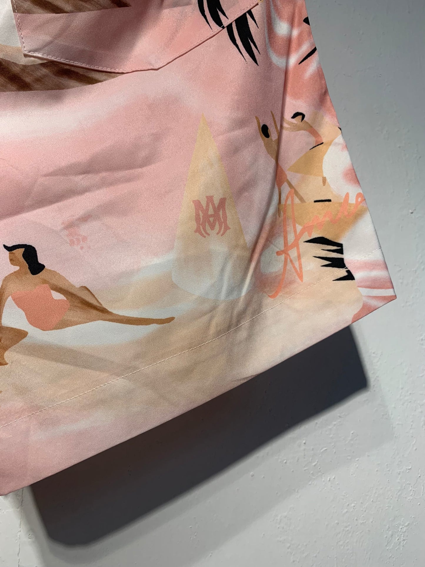 AMIRI-PINK-BEACH-SHORT