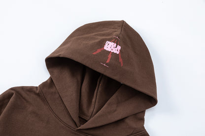 SP5DER-BROWN-555-HOODIE