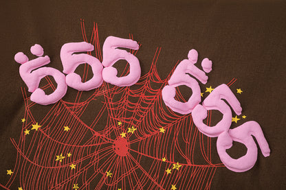 SP5DER-BROWN-555-T-SHIRT