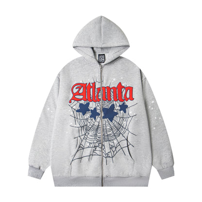 SP5DER-GREY-ATLANTA-ZIP-HOODIE