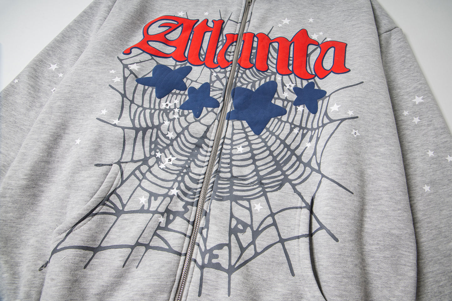 SP5DER-GREY-ATLANTA-ZIP-HOODIE