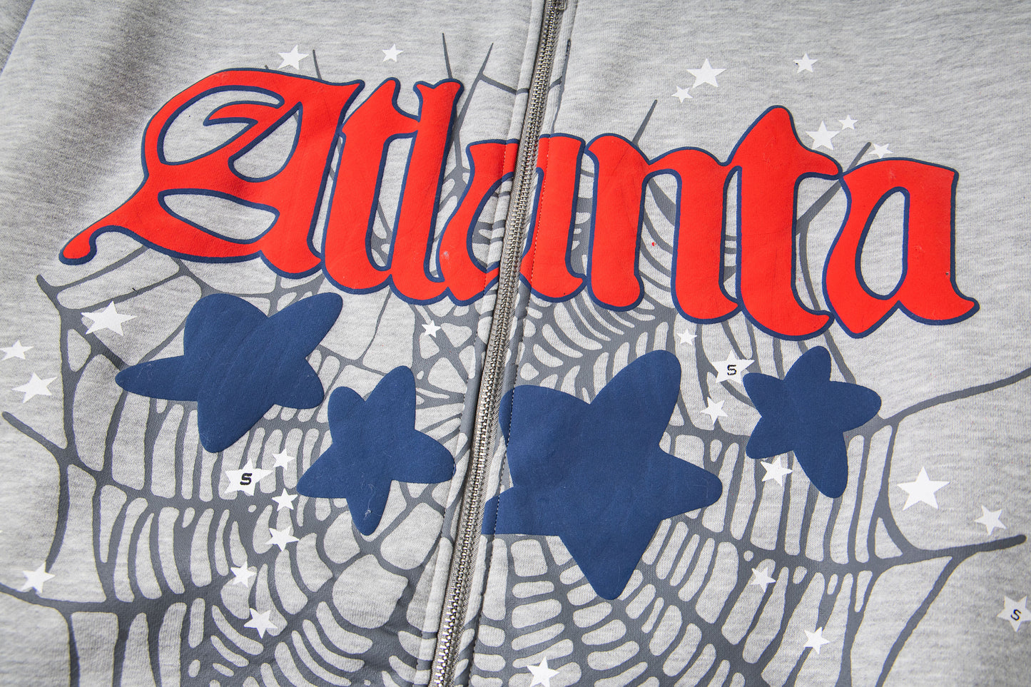 SP5DER-GREY-ATLANTA-ZIP-HOODIE